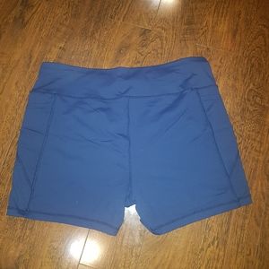 Blue biker shorts